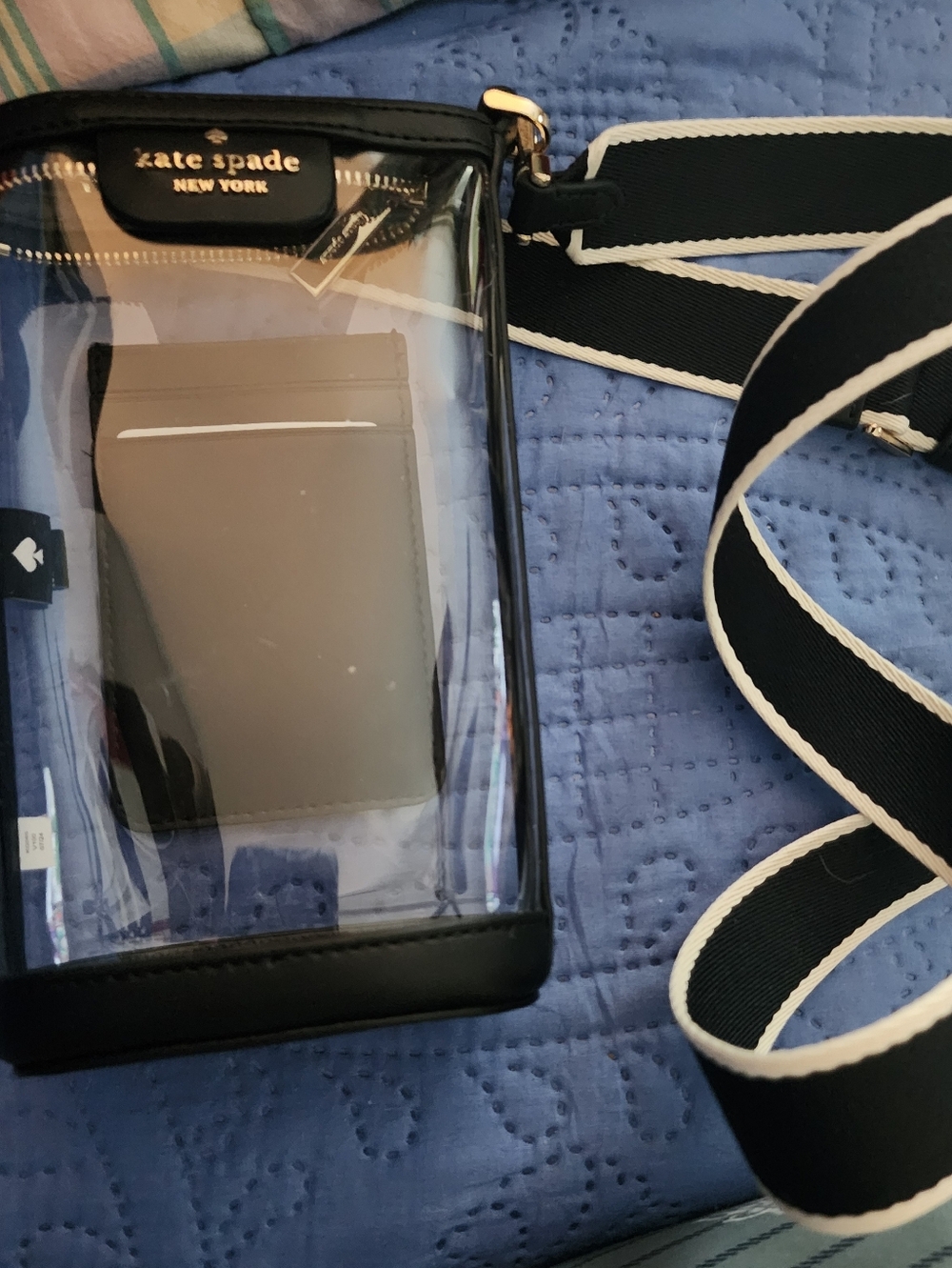 kate spade Clear Crossbody with Black Trim and Gold Hardware - Picture 4 of 5